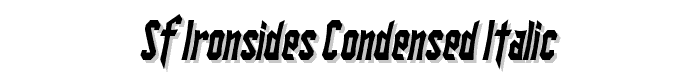 SF Ironsides Condensed Italic font